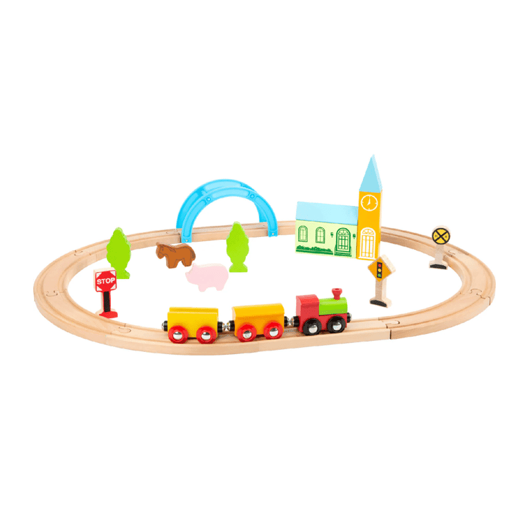 Montessori Small Foot Train Toys City and Country