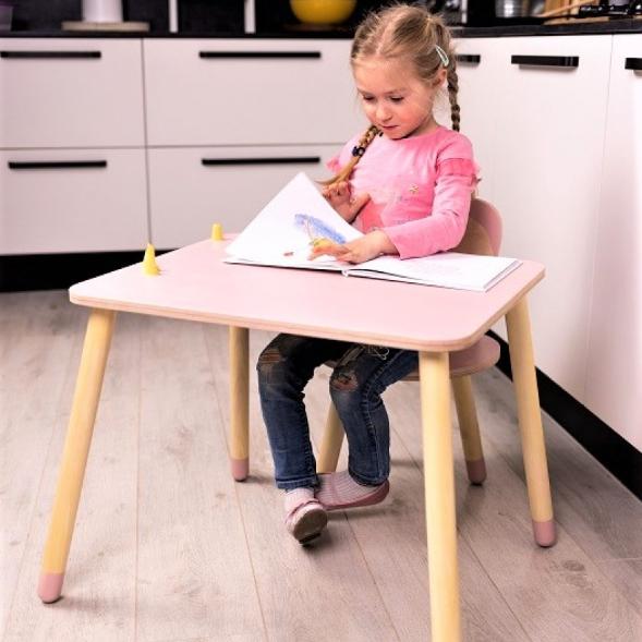 Montessori Family SCL Bunny Table and Chair Set Pink