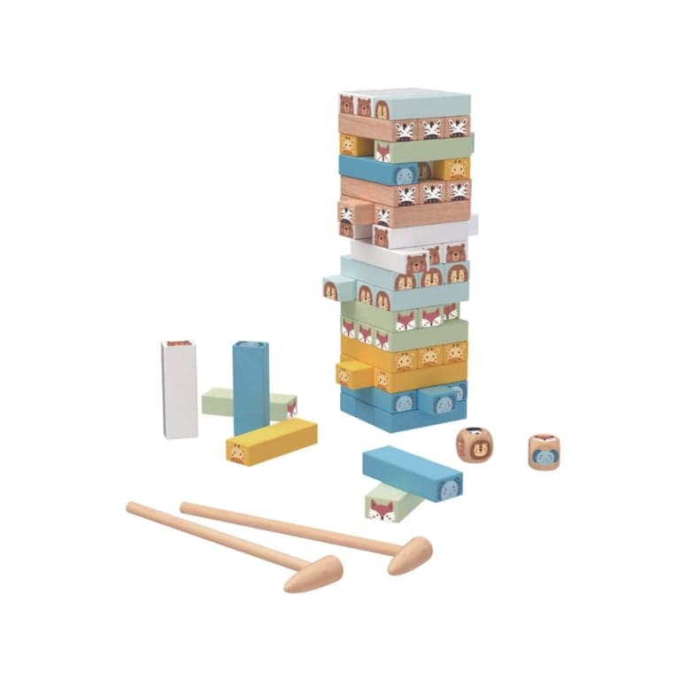 Woopie Green Jenga Animals