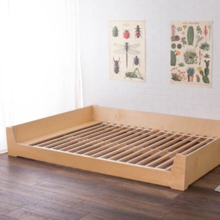 Montessori Sprout Kids Montessori Birch Floor Bed Twin With Slats