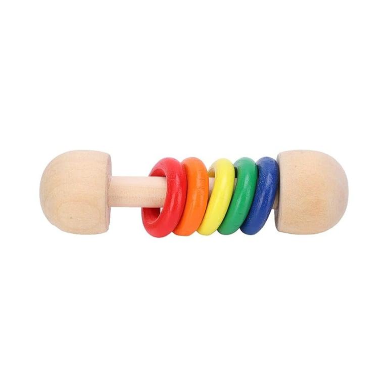 Montessori Bnineteenteam Wooden Baby Rattle