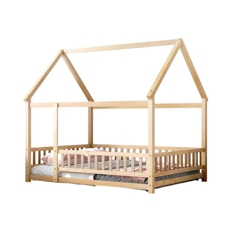 Montessori Harper Orchard McElhattan Canopy Bed Size 66.2 H x 79.5 W x 44.8 D Inches Natural 