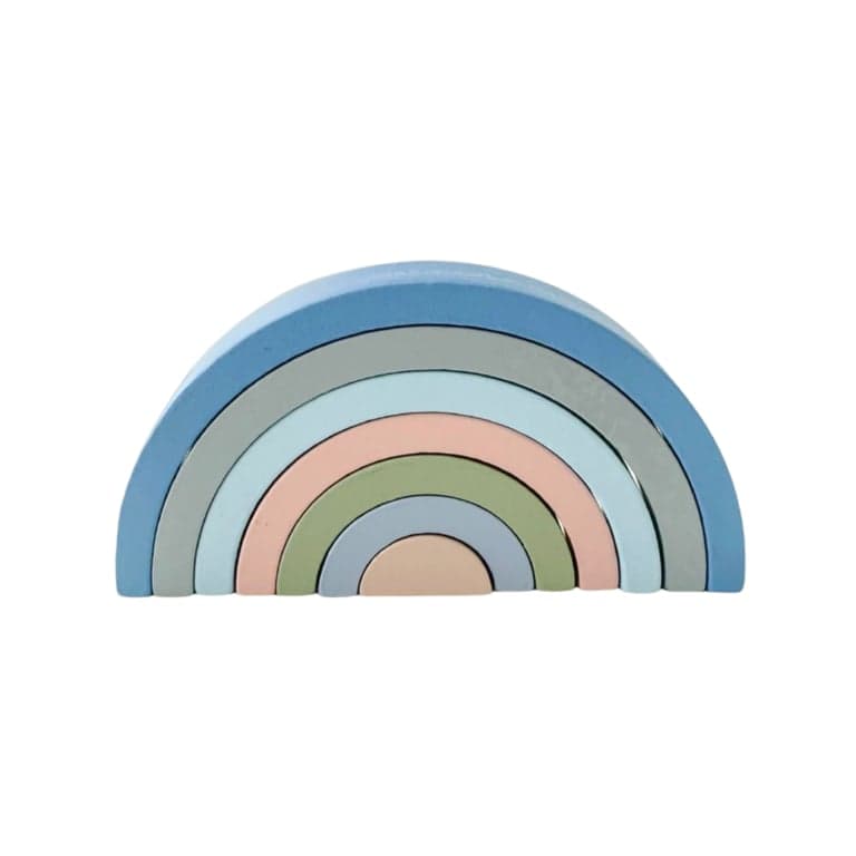 Henry & Flo Wooden Rainbow Stacker Sky 7 Pieces
