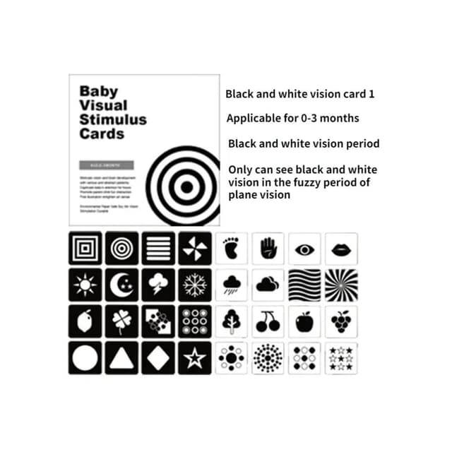 Seaside-Montessori Visual Stimulation Cards 0-3 Months