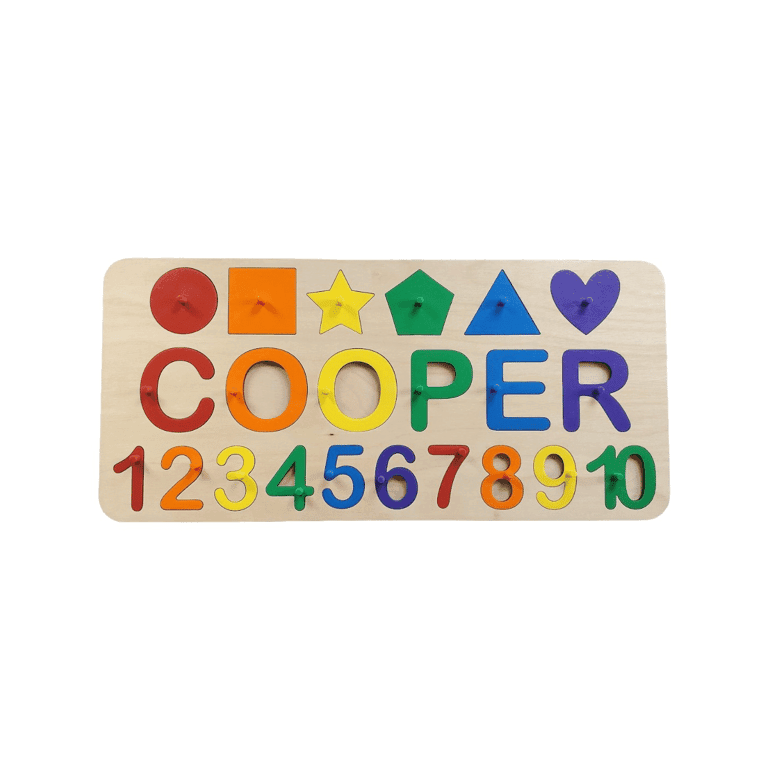 Montessori Sassy Nicole Personalized Name Puzzle With Pegs