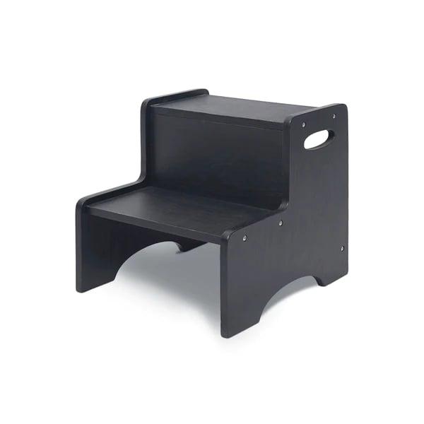 Montessori Wood City Step Stool for Bathroom & Kitchen Black