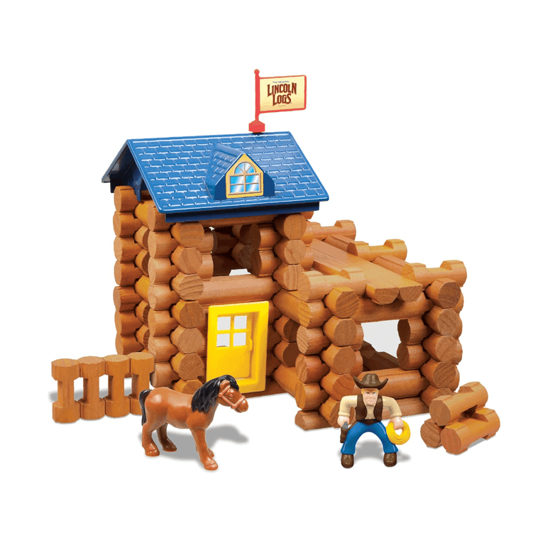 Montessori Lincoln Logs Horseshoe Hill Station Building Set