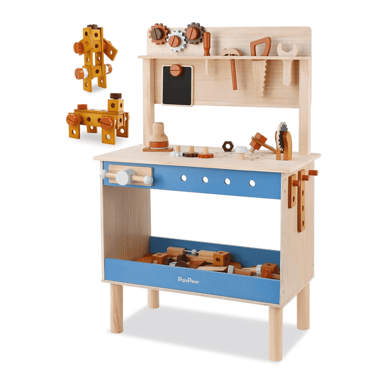 Montessori PairPear Workbench Toy Blue