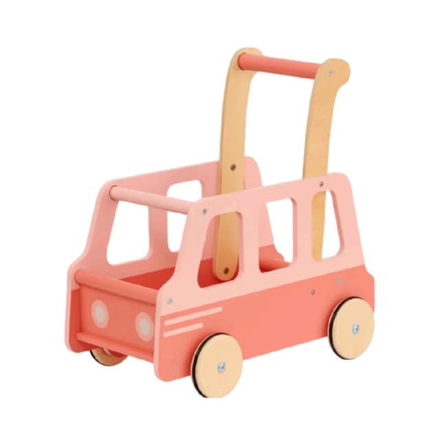 Moover Push Walker Bus Pink Assembled (For Experienced Walkers 18+ Months)