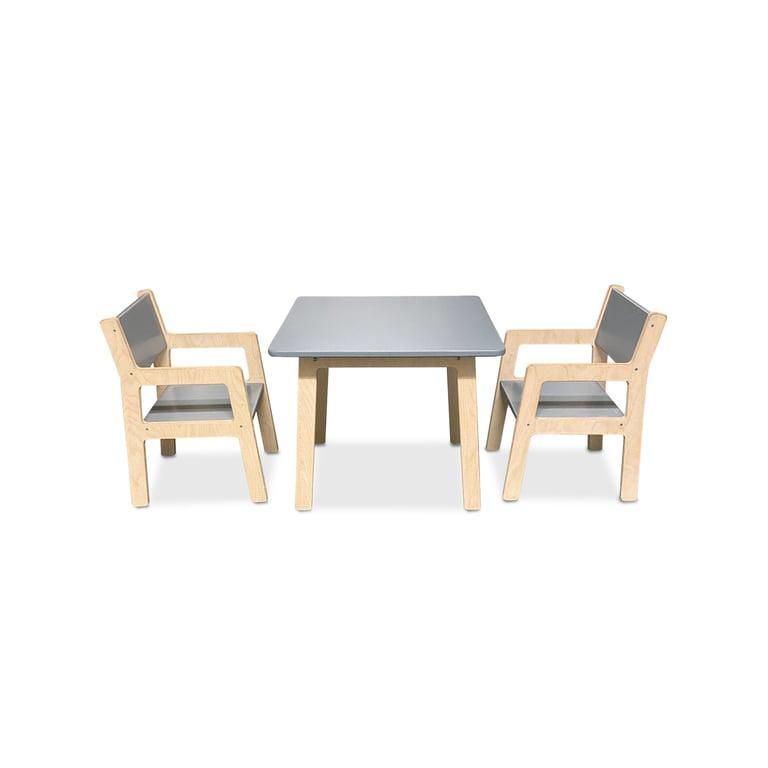 Montessori toddie.nl Skinnie Wooden Table and 2 Chairs 4-7 Years Denim Drift