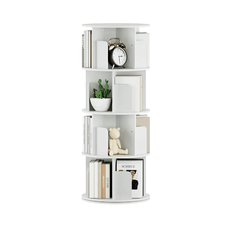 Montessori OTK 4 Tier Rotating Bookshelf White