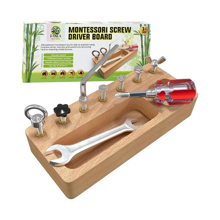 Montessori Panda Brothers Screwdriver Board Set