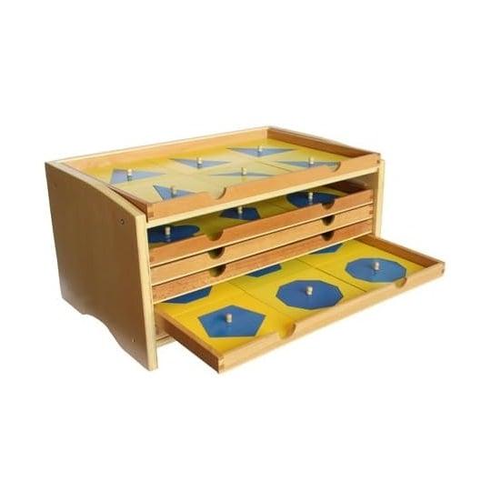 Montessori Elite Montessori Geometric Cabinet With 35 Insets