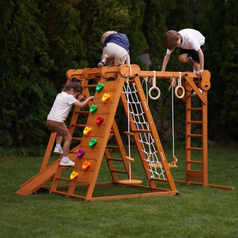 Avenlur Chestnut 8-in-1 Jungle Gym Large Indoor/Outdoor