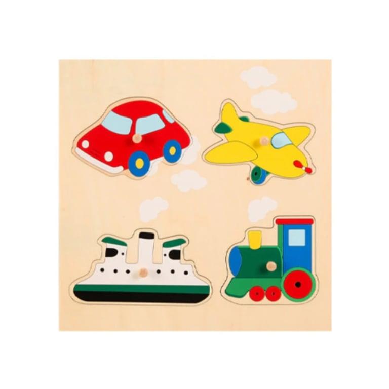 Montessori BippityBoppityBoo Wooden Pull Puzzles Traffic