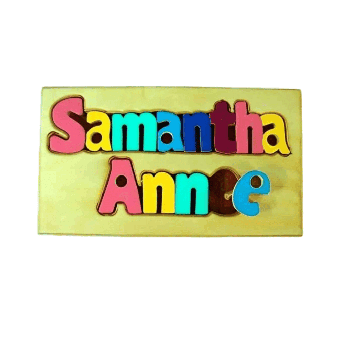 Alphabet Trains Double Personalized Name Puzzle
