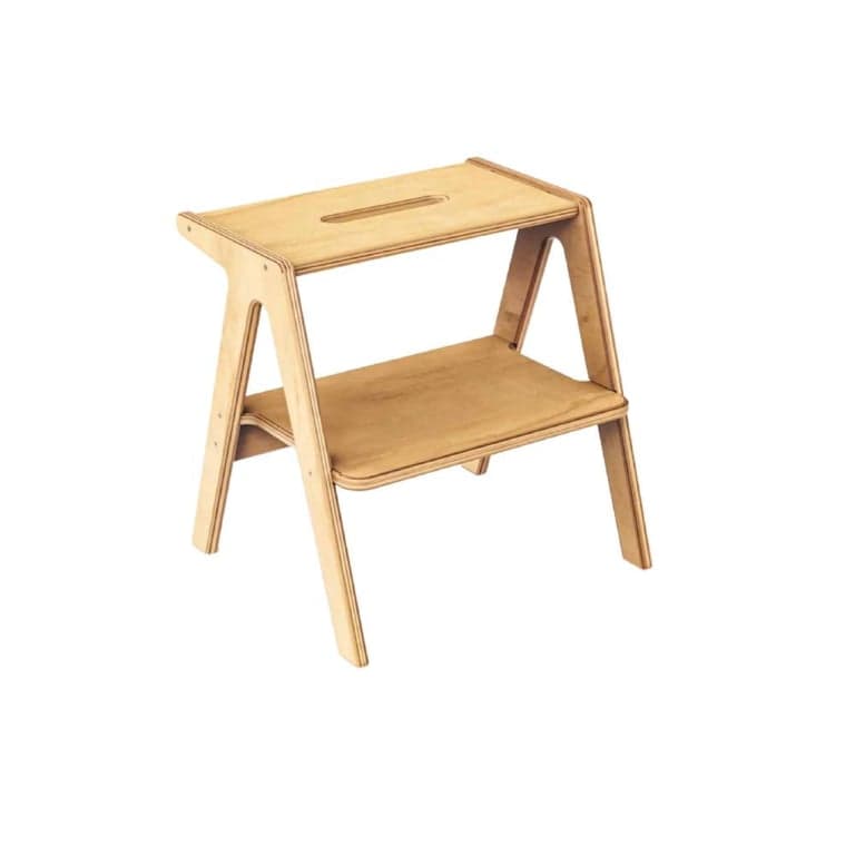 All Circles Two Step Wooden Step Stools For Kids Natural