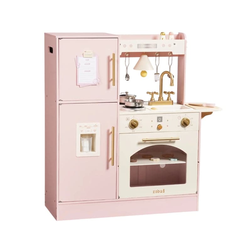Robud Play Kitchen With Fridge and Oven Pink
