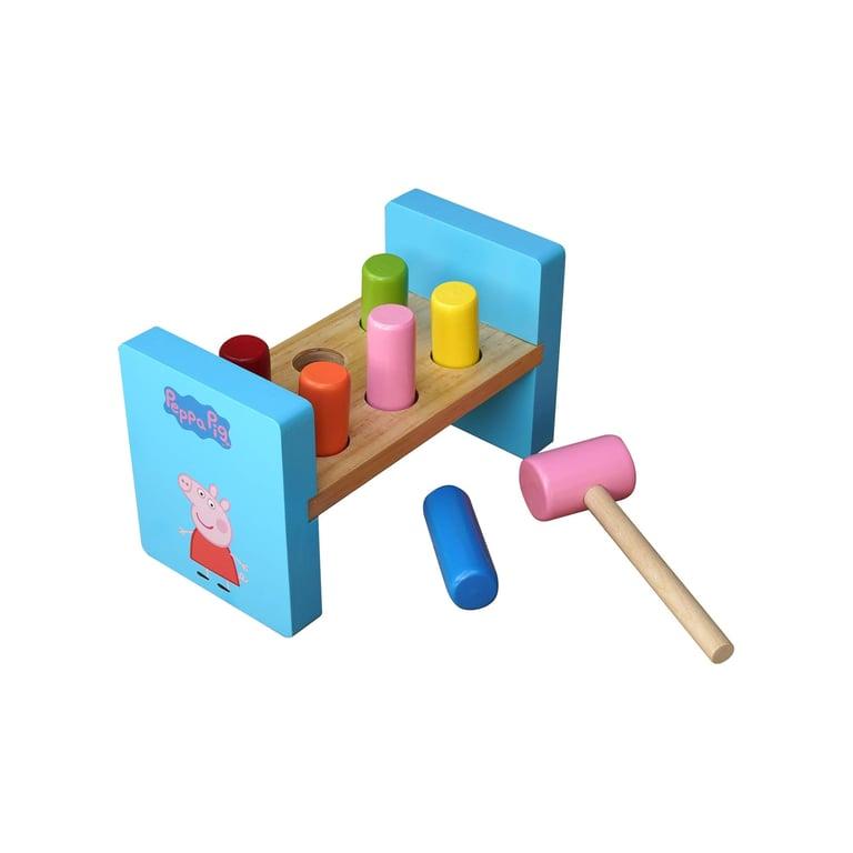 Montessori Barbo Toys Peppa Pig Wooden Hammer Bench