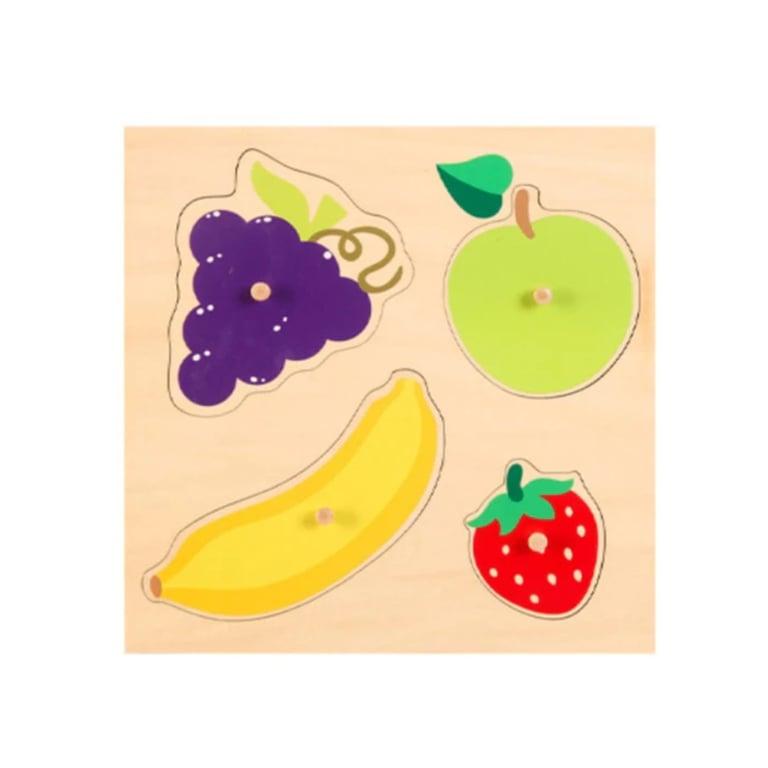 Montessori BippityBoppityBoo Wooden Pull Puzzles Fruit