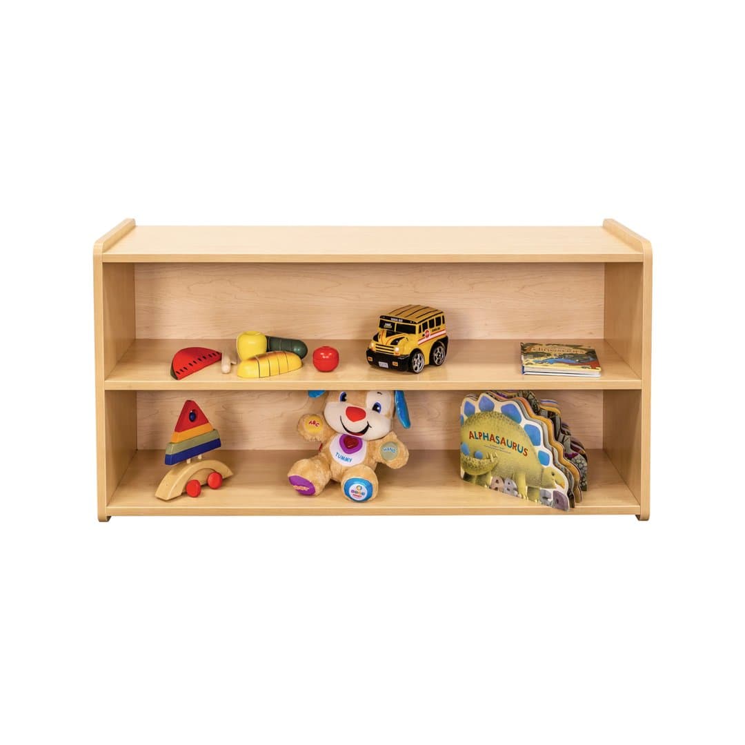 Tot Mate Toddler Shelf Large Maple Assembled
