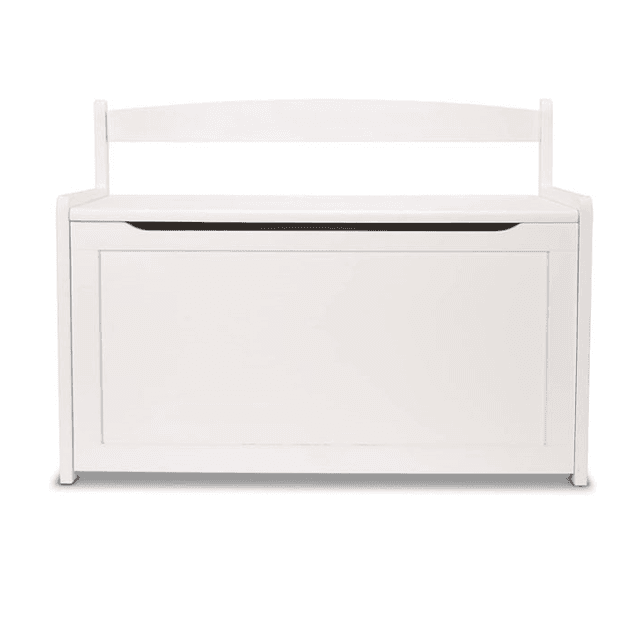Melissa & Doug Wooden Toy Box Storage Bench White