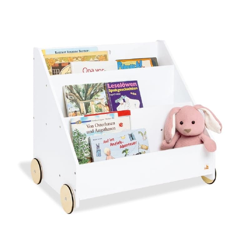 Pinolino Bookshelf on Wheels Lasse White