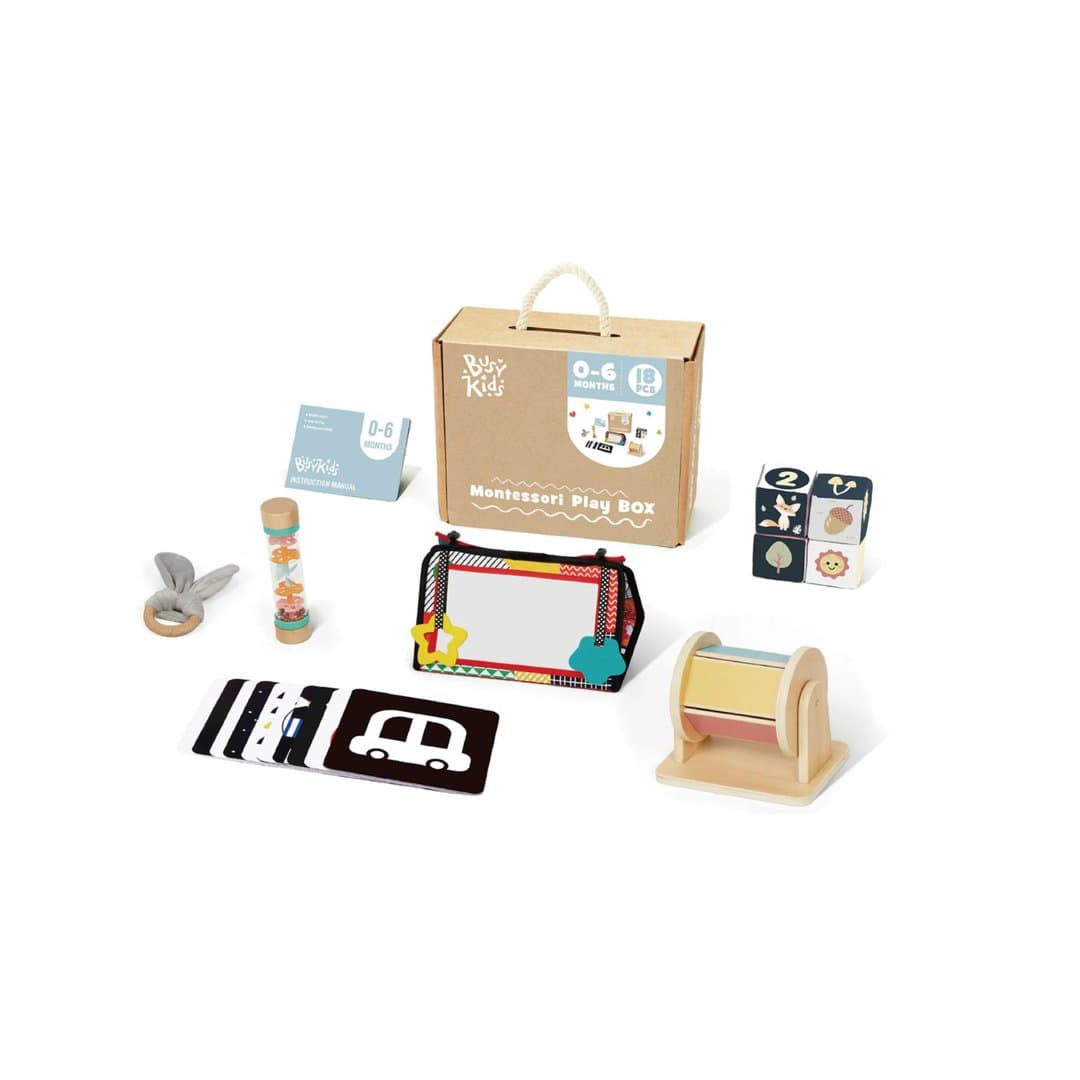 Busy Kids Montessori Play Box Set 0-6 Months