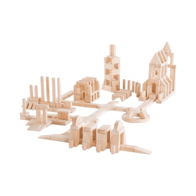 Guidecraft 218 Piece Montessori Wooden Blocks