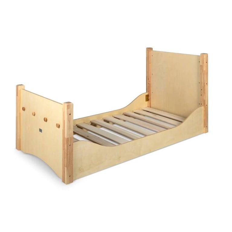 Montessori My Happy Helpers Adjustable Floor Bed Varnished Birch Twin