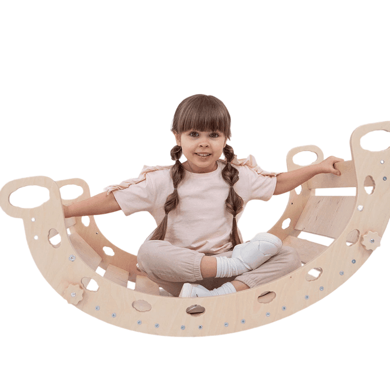 Montessori Wood and Hearts Balance Board