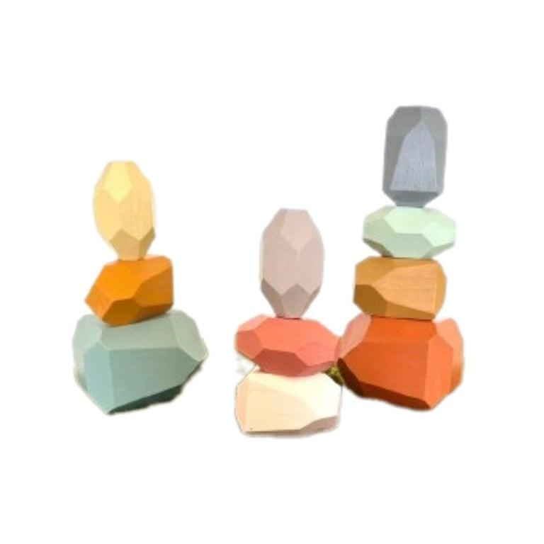 Montessori JackandLivCreatives Wooden Stacking Stones