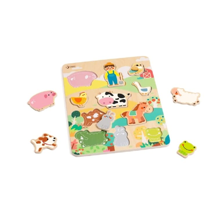Classic World Shape Puzzle Farm Animals