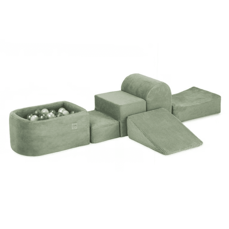 Plush Nest Mini Corduroy Soft Play Set With Balls Green
