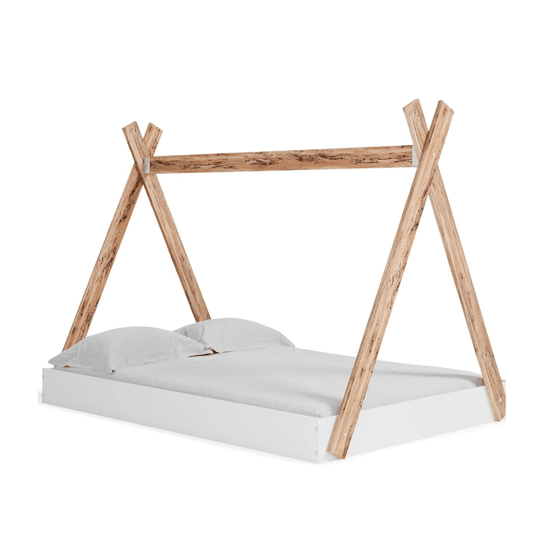 Montessori Signature Design by Ashley Piperton Full Size Floor Bed Teepee White