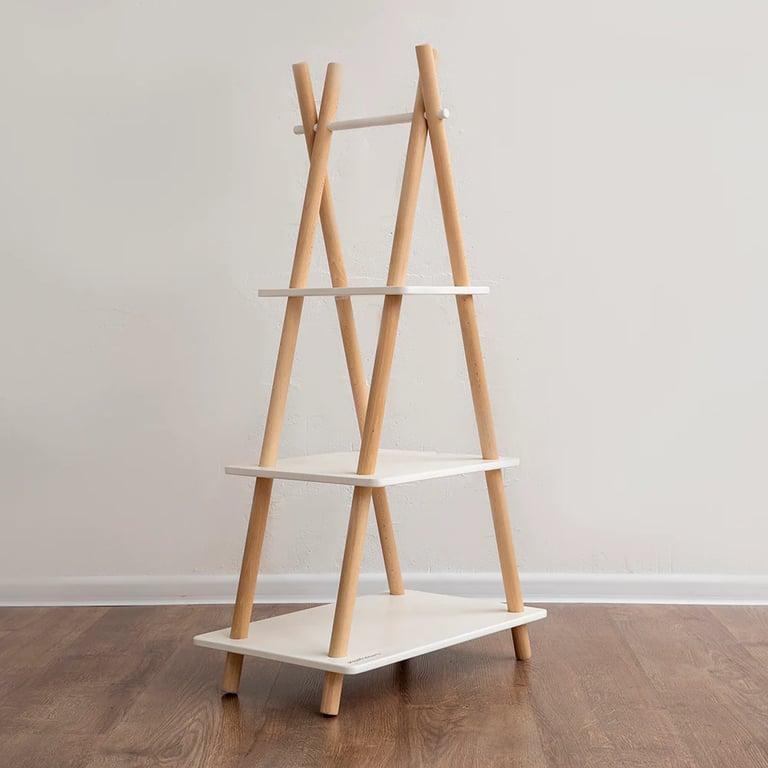 Montessori Wood and Hearts Wooden Pyramid Shelf