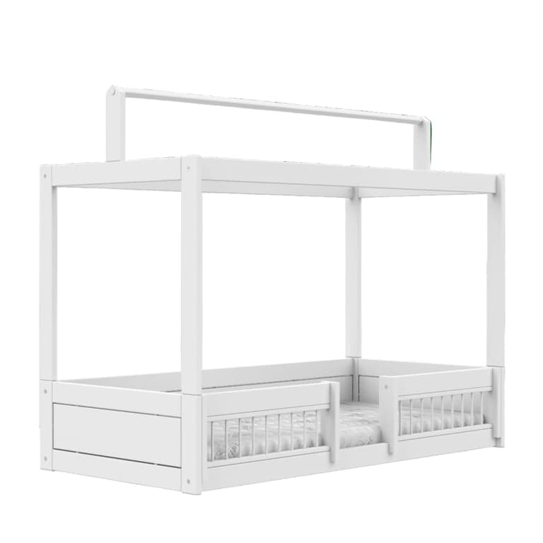LIFETIME Kidsroom Montessori Bed with Top and Bed Rails 90 x 200 cm
