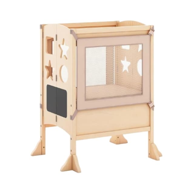 Guidecraft Twin Toddler Tower Kitchen Helper Classic Natural