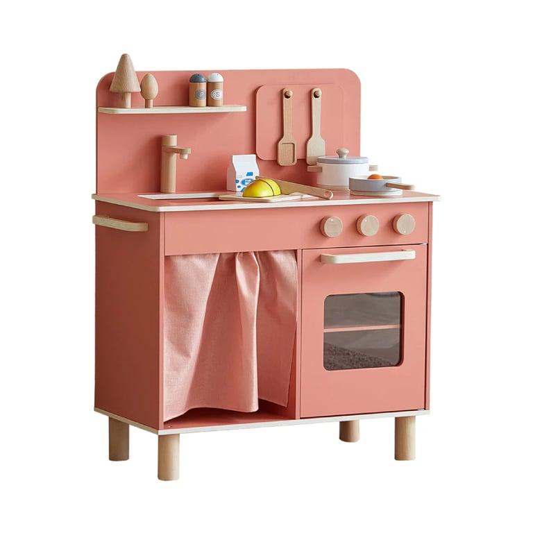 Montessori Giant bean Minimalist Kitchen Coral Pink