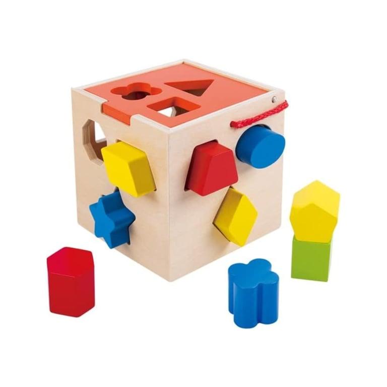 Montessori TOOKYLAND Wooden Shape Sorting Cube 13 Pcs