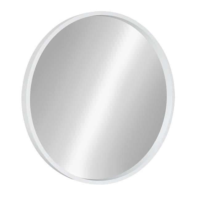 Kate and Laurel Travis Round Wall Mirror White 21.6 Inches