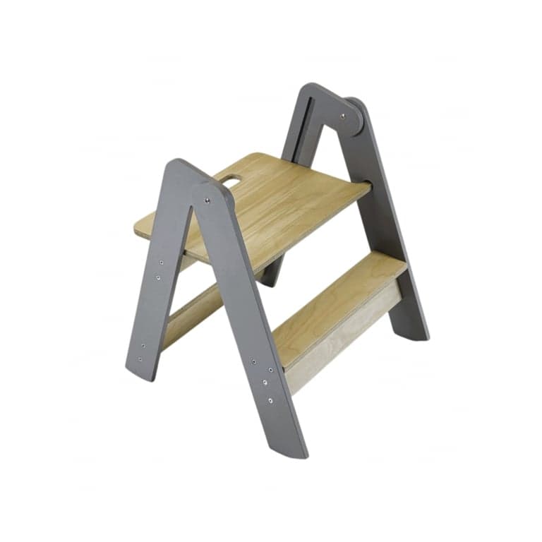 Family SCL Little Space Saving Step Stool Gray/Natural