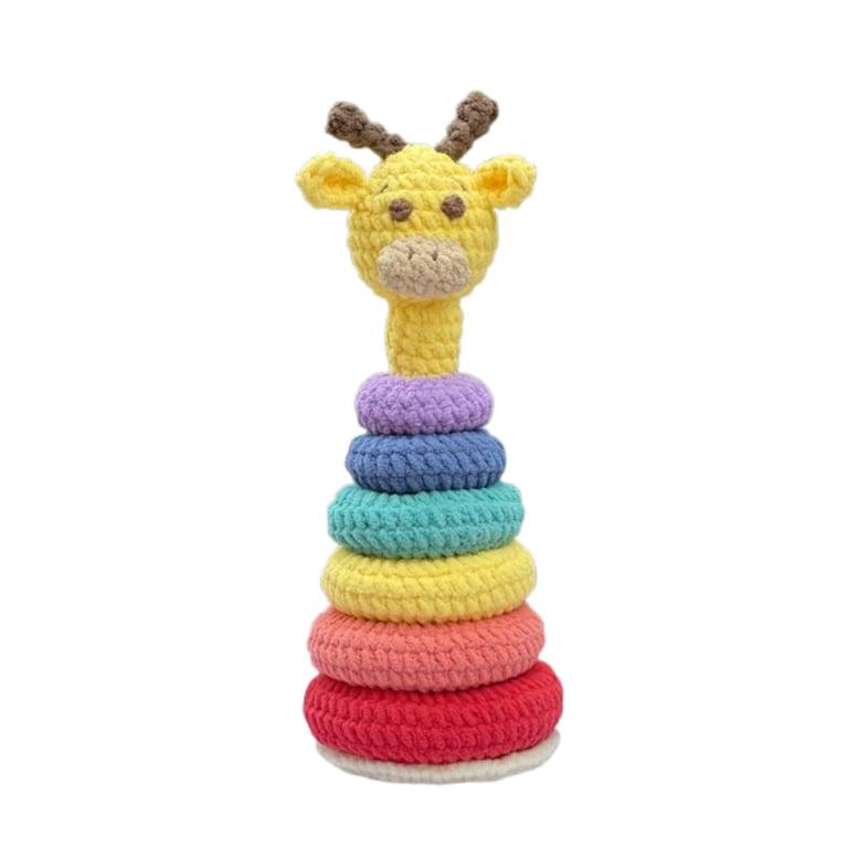 Montessori AniWares Plush Stacker Crochet Giraffe