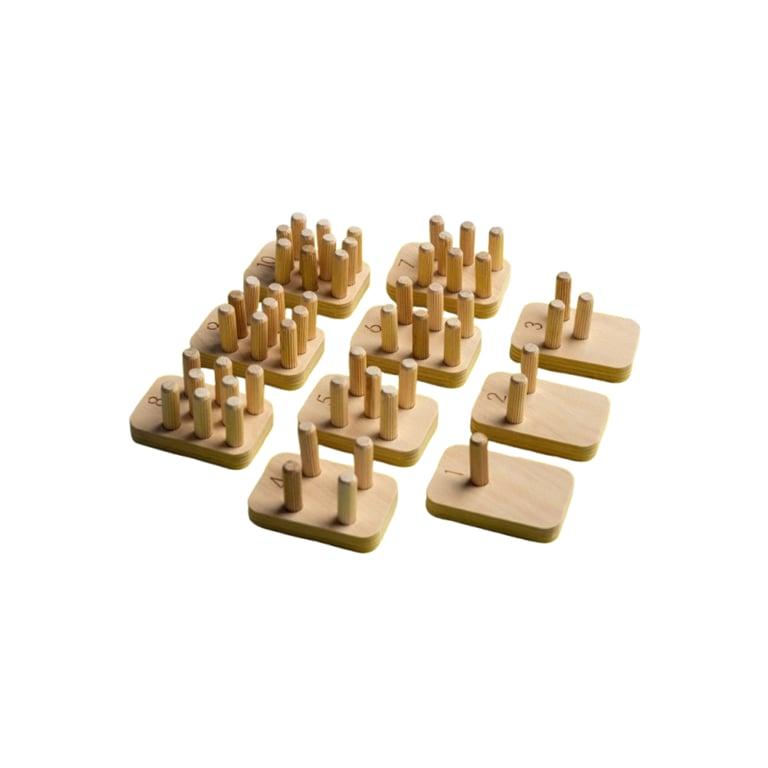 Montessori StoneWoodAccessories Number Peg Board