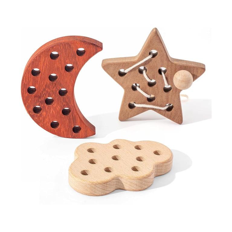 Montessori FlameFlash Wooden Lacing Toys