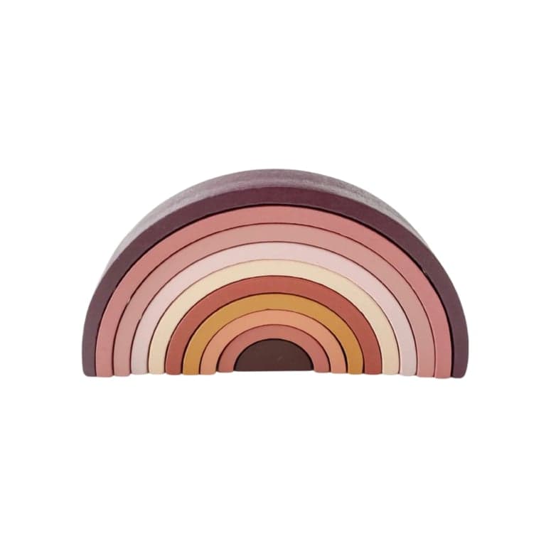 Henry & Flo Wooden Rainbow Stacker Earth 10 Pieces