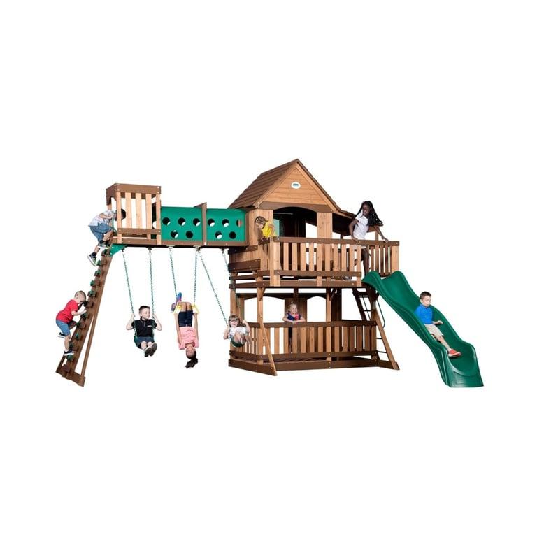 Montessori Backyard Discovery Swing Set with Sandboxes Woodridge