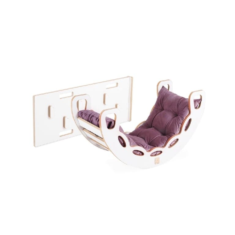 Plush Nest Small Climbing Arch With Ramp and Lilac Pillow