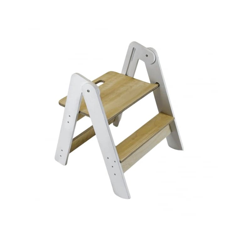 Family SCL Small Space-Saving Step Stool White/Natural