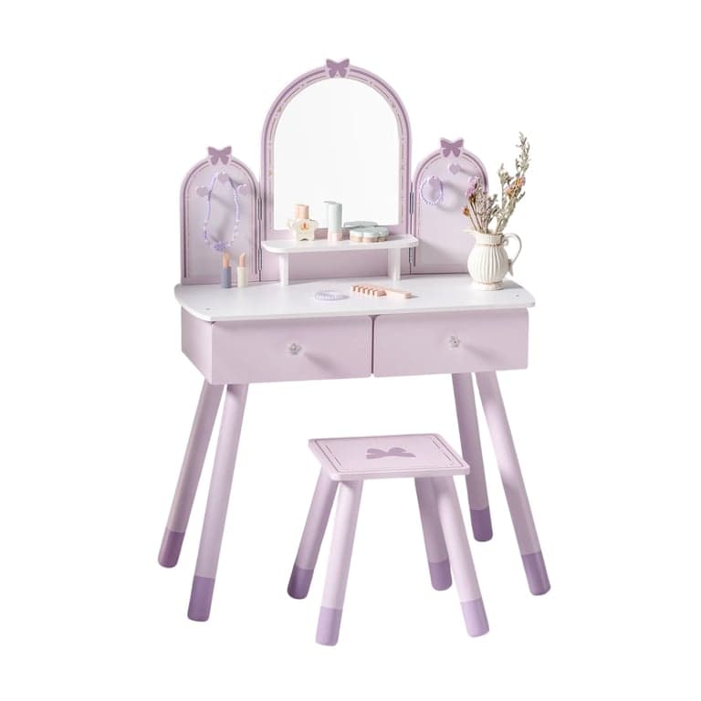 Robud Vanity Table Set Purple Butterfly